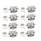 8 Pieces Push Button Cupboard Catch Lock Latch for Motorhome RV Boat New