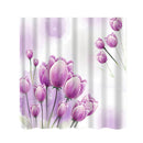 180cmx180cm Bathroom Shower Curtain Divider Fabric Curtain Purple Tulip
