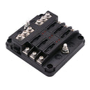 6-Way Marine Boat Blade Fuse Block ATC/ATO Waterproof Automotive Fuse Box