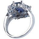 Gorgeous Aquamarine Wedding Engagement Women Ring Blue Size 10 O8V2