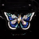 Butterfly sequins rhinestones bead brooch patches sew on beading applique DIY ME