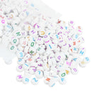 500Mixed Alphabet/Letter Acrylic Spacer Bead 7mm B10530