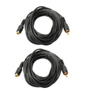 2Pack RCA Male to Female Extension Cord Composite Video Cable CD TV 6ft