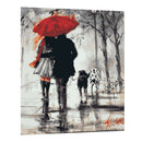 DIY Painting By Numbers Kit Frameless Paint Canvas Picture Walk In the Rain