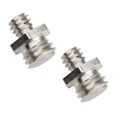 2 Pcs Metal Adapter Male 1/4" to Male 3/8" Threaded Screws for Camera Cage