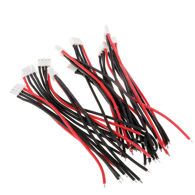 30Pcs 10cm JST-XH Connector Silicone Cable Lead 22AWG For Lipo