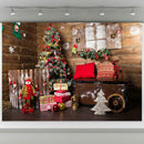 Christmas Backdrop Cloth Family Scene Fabric Festival Party Household Decor