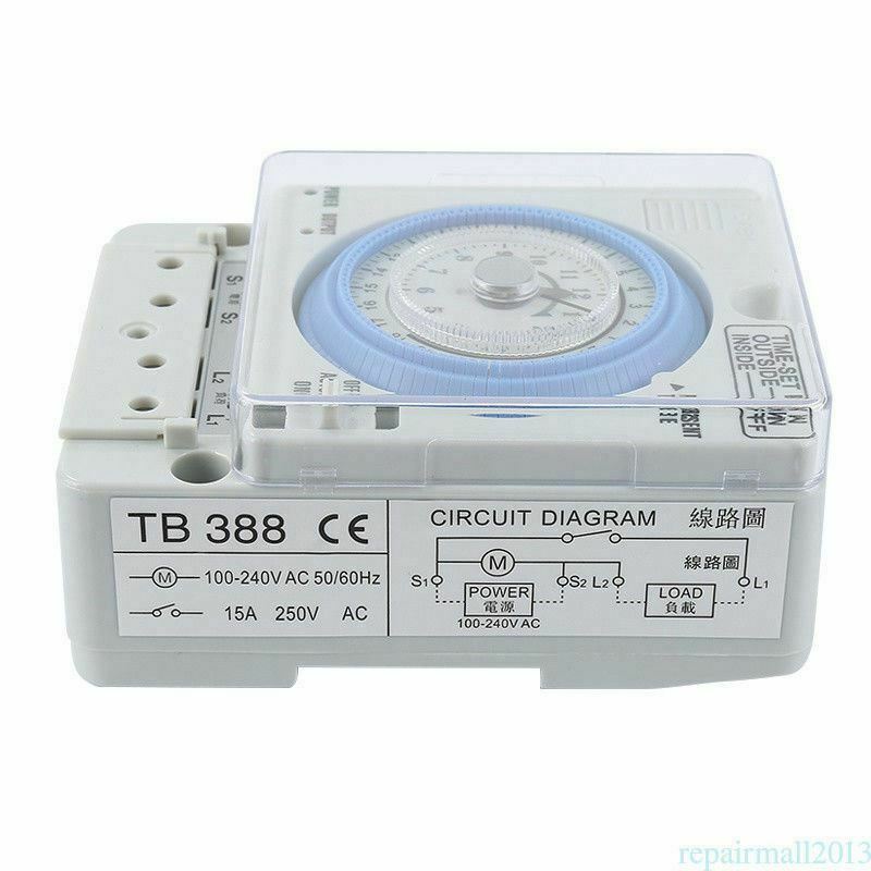 New TB-388 Rectangle 15 minutes / 96 times Switch Timer Without Battery P7C1