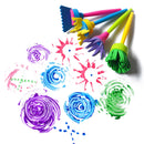 4 Pcs/lot Sponge Painting Brush Flower Stamp Kids DIY Graffiti Drawing Toys MO