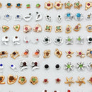 100Pairs Multiple Styles Stud Earrings Set with Organizer Box for Women Lady