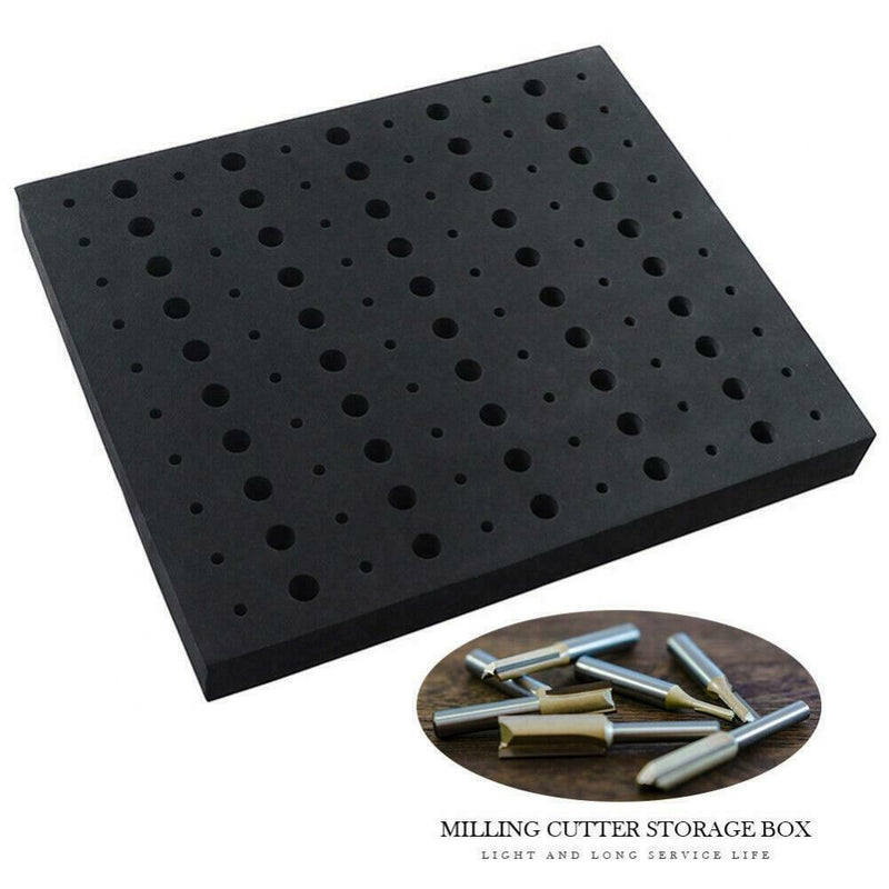 Foam Router Bits Storage Tray Holder 11x13 inch 110 Bits 60x 1/4" + 50x 1/2"