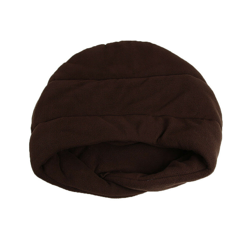 Warm Fleece Pet Sleeping Bag Nest Soft Kennel Cats Dog Bed House (Brown L) A