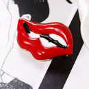 Fashion Women Red Lips Brooch Pin Collar Decoration Badge Corsage Jewelry GS Gw
