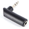 Right Angle 90Degree3.5mm 3Pole Audio Stereo Male to Female Extension Adapter TO