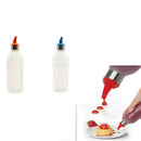 Kitchen Plastic Squeeze Bottle Dispenser Cruet for Sauce Oil Vinegar Ketchup