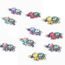 10x Enamel Colorful Elephant Connectors DIY Jewelry Making Bracelet Accessory