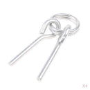 4 Packs Awning Tent Poles Rings With 2 Pins Compatible For Outdoor Travel
