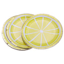 8pcs Lemon Paper Cake Dish Disposable Plates Birthday Party Decor 23cm