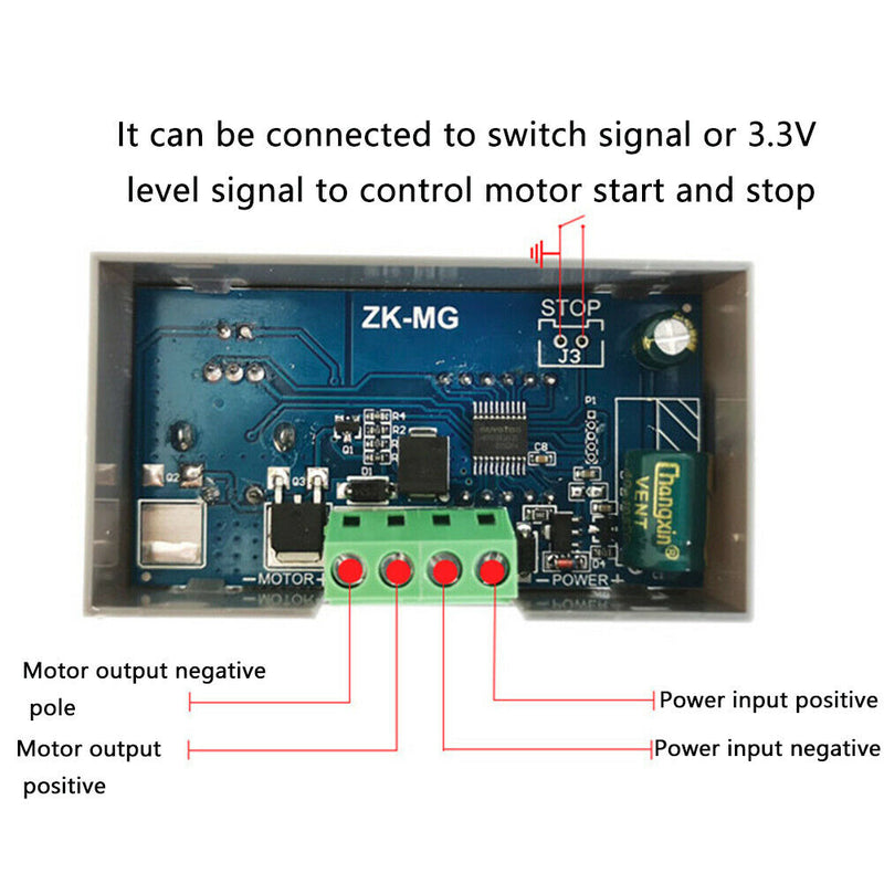 DC To 30V Adjustable Speed Motor Controller Stable Digital Display High Power