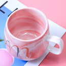 Large Ceramic Coffee Mugs Large Handle for Men Women  U0213 pink