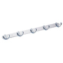 Chrome Double-deck 5 Hook Wall Hanger Coat Hat Towel Rack Bathroom Bedroom