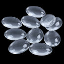 10PCS Oval Crystal Transparent Clear Glass Cabochon Dome Decor 30X40mm