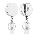 2 Pack Heavy Duty Retractable Badge Holder Reel,Metal ID Badge Holder with  X6L9