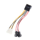 IDE 4-Pin To 4X 3-Pin TX3 Case Cooling Fan Power Adapter Converter Cable ÃŽÂ¸sTECA