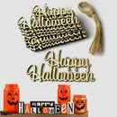 10pcs Wooden Happy Halloween Pendant Small Hangings Pendants Props for DIY