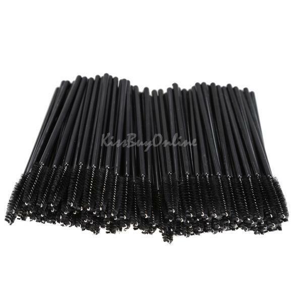 100pcs Mini Disposable Eyelash Brush Mascara Wands Applicator Spoolers Makeup