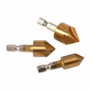 3pc Set Drill Bit Countersink Titanium Coated Hex Cutter HSS Hexagon Shaft V4U5