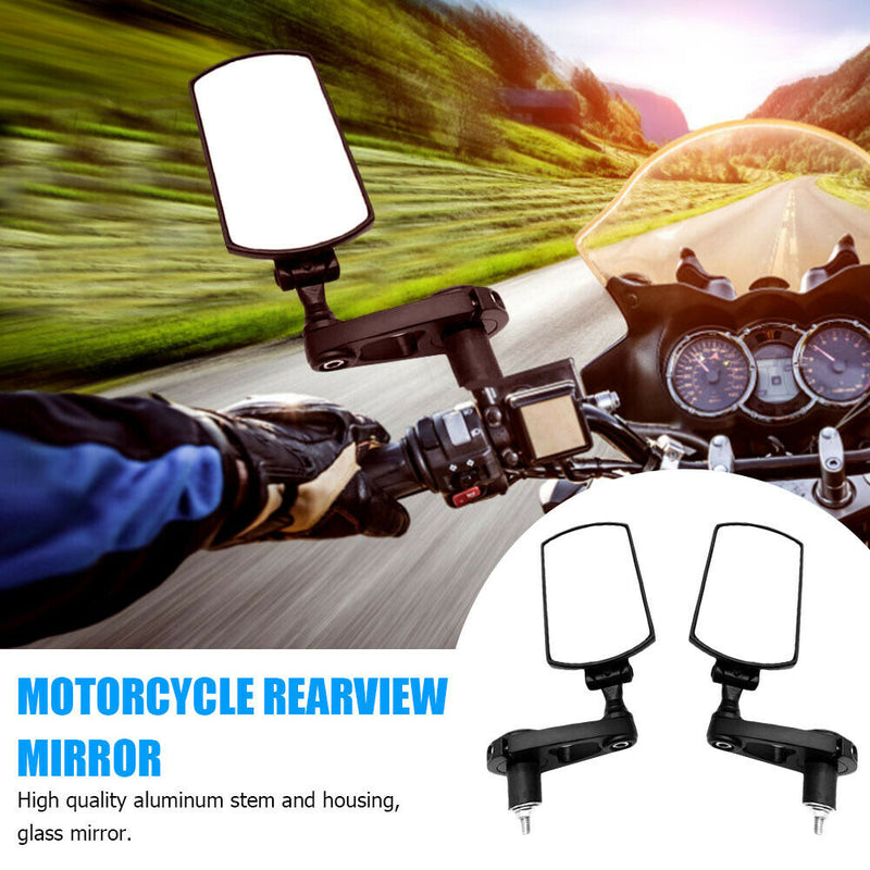 22mm 7/8 inch Handle Bar End Side Mirrors Aluminum Motorbike Rearview Mirrors