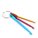 3Pcs/Set Aluminum Crochet Hooks On Keychain/Keyring Knitting Needles Craft DIY