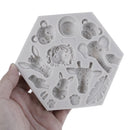 Forest animal mould silicone molds woodland animals cake decorative mold tJC3C