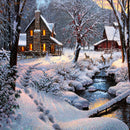 Snow House Rhinestone Mosaic Kit 5D DIY Full Drill Diamond Painting (B2350)