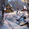 Snow House Rhinestone Mosaic Kit 5D DIY Full Drill Diamond Painting (B2350)