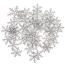200pcs 3cm Christmas Tree White Plastic Snowflakes Party Home Desk Decor AU