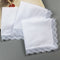5pcs Lady Cotton Handkerchiefs Lace Trim White Hanky Kerchief  Square