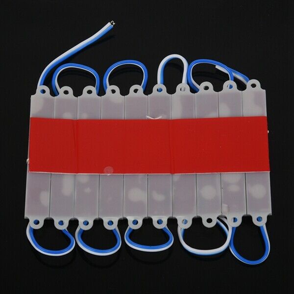 1*10pcs 5050 SMD 3 LED Module LED Strip String Light Waterproof DC 12V blue C5J1