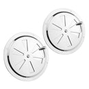 Stainless Steel Marine Round Louver Air Vent Ventilation Gille w/ Side Knob