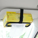 1Pc Car Sun Visor Tissue Box Holder Paper Napkin Seat Back Brack- 3C