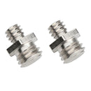 2 Pcs Metal Adapter Male 1/4" to Male 3/8" Threaded Screws for Camera Cage