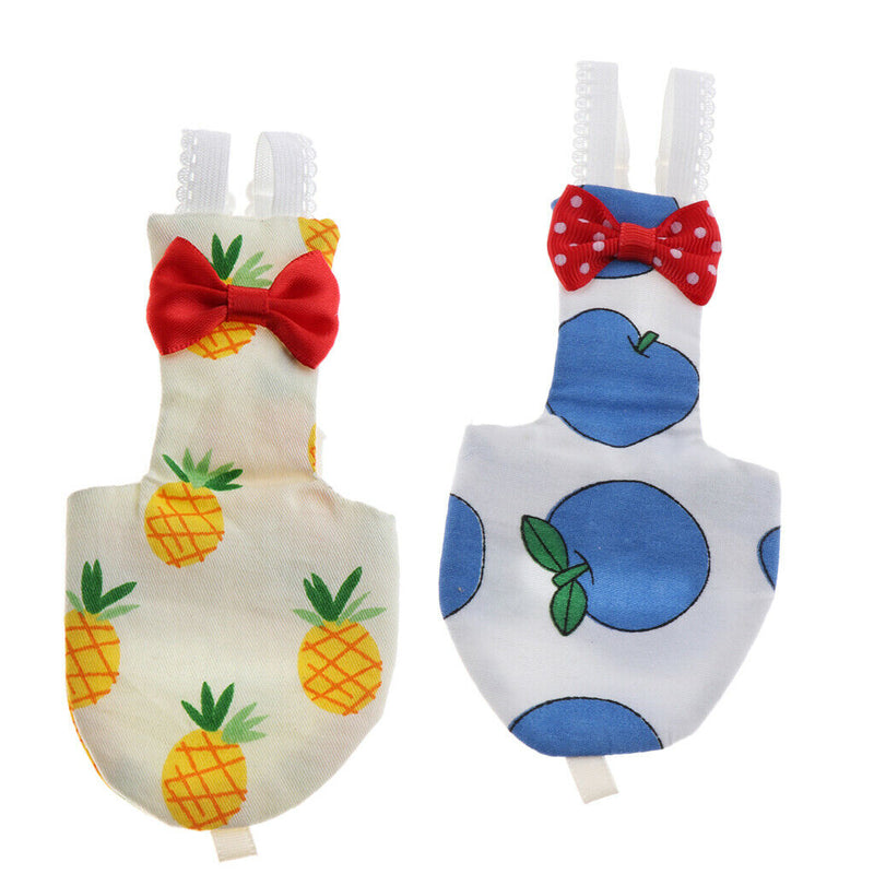 2 Pieces Breathable Cockatiel Parrot Bird Diaper Nappy Flight Suit - Pet Bird