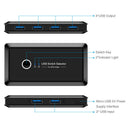USB Switch Selector 2 Computers Sharing 4 USB 3.0 for Mouse Keyboard Scanne