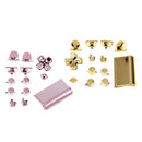 Replacement Plating Button and Touchpad for PS4 Controller Shell Pink+Golden
