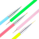 5Pcs Dual End Nail Art Mixed Color Stripe Lines Liner Drawing Painting Brus L2V6