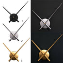 Home Bedroom Kitchen Wall Clock Quartz DIY Large Needles Handle Time Black