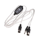 USB to MIDI PC to Music Keyboard Interface Converter Cable 2m