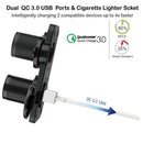 Qc 3.0 Usb Power Socket Car 12V / 24V,Quick Charge 3.0 Car Charger Receptac