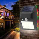 30 LED Solar Wall Light Outdoor Garden Lamp PIR Motion Sensor (Colorful) A